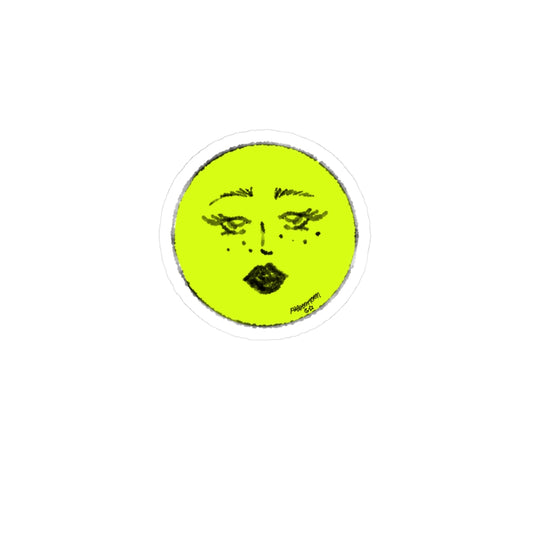 Neon Moon Babe Kiss-Cut Sticker