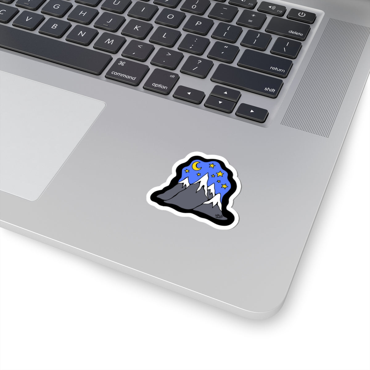 Moon Mountain Night Kiss-Cut Sticker
