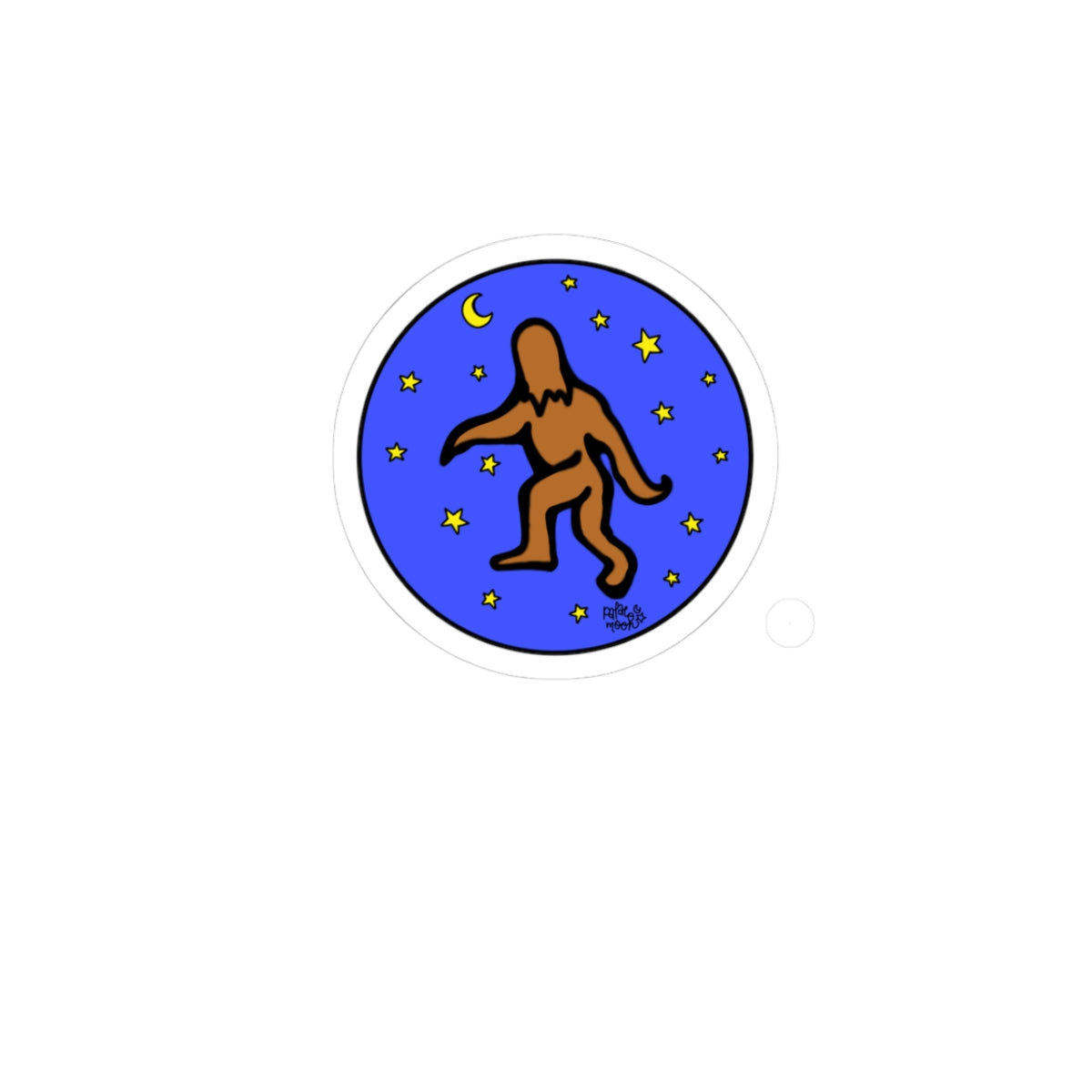 Starry Night Bigfoot Kiss-Cut Sticker