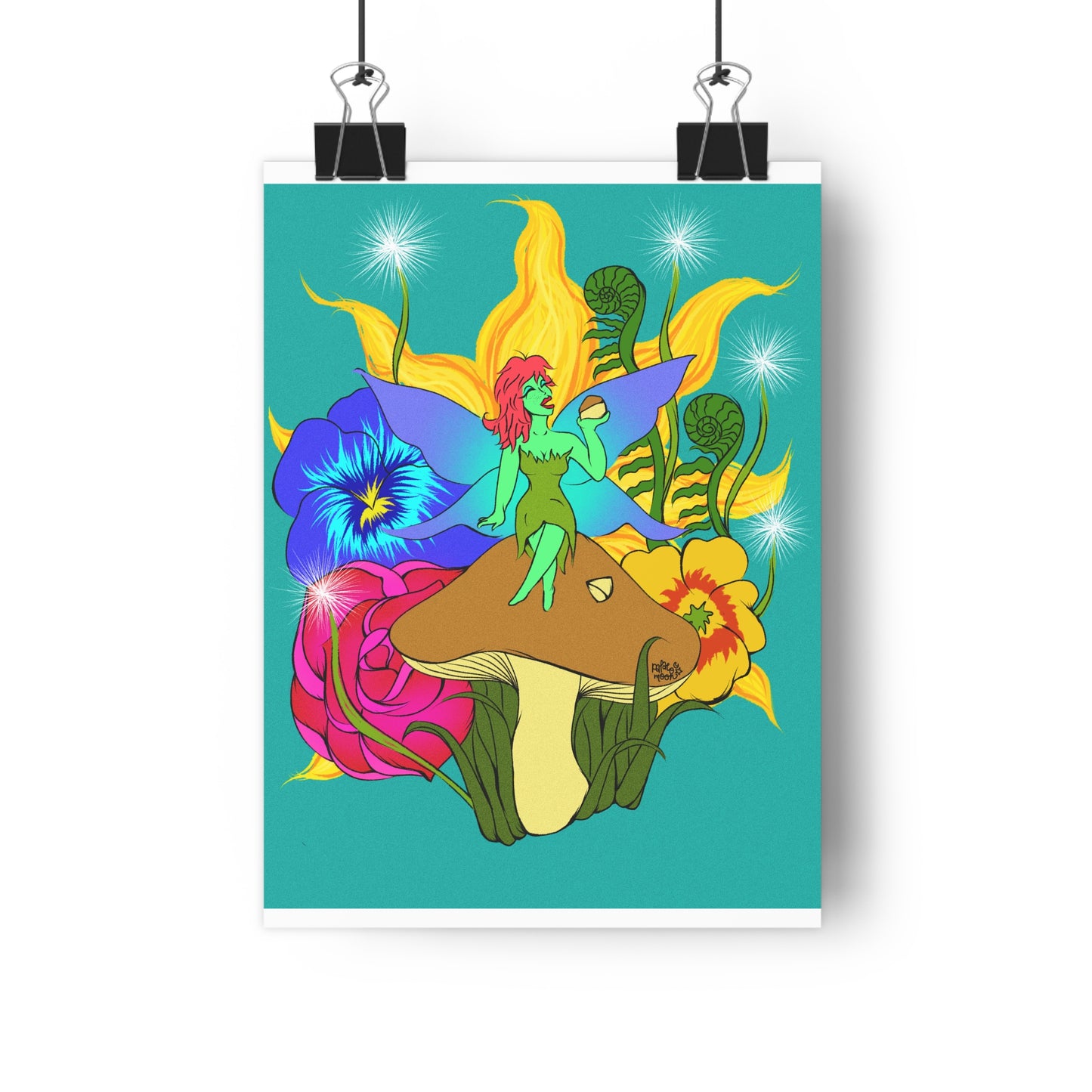 Mushroom Snackin Fairy — Giclee Art Print