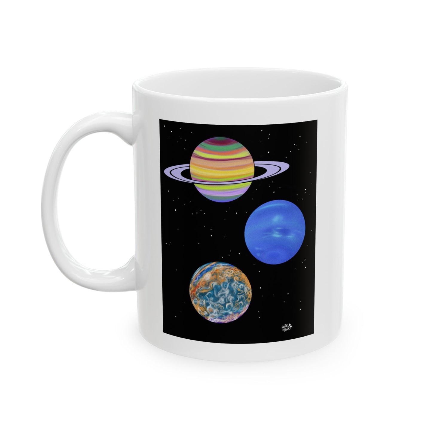 Saturn, Neptune, Jupiter - Ceramic Mug