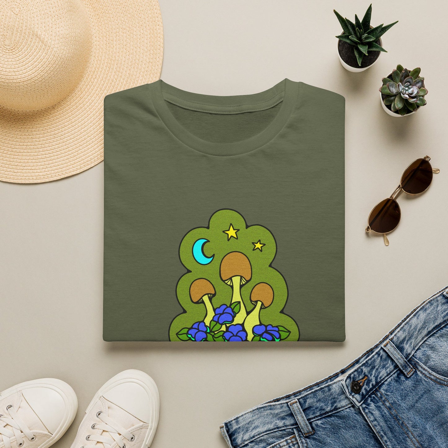 Lil Mushrooms & Flowers - T-Shirt