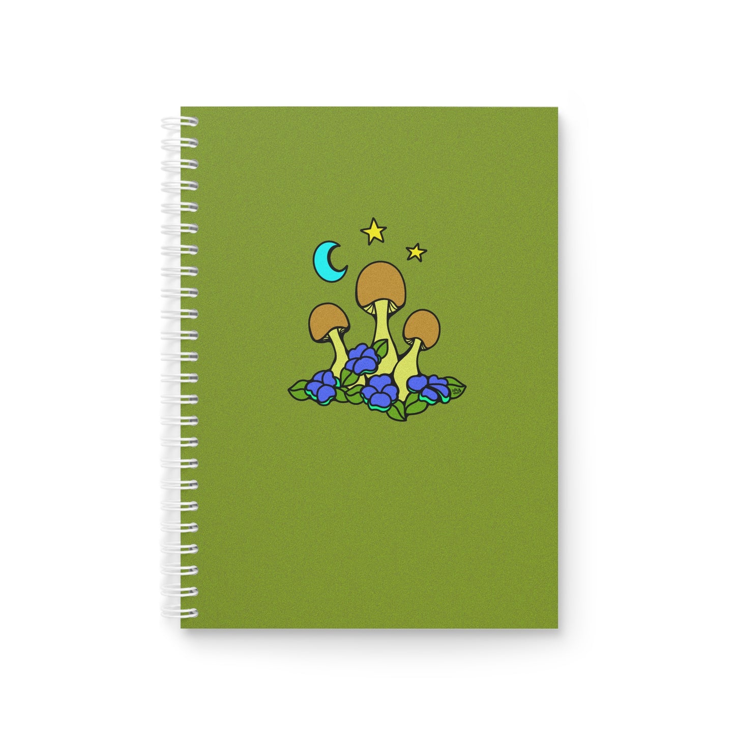 Lil Mushrooms & Flowers - Spiral Notebook