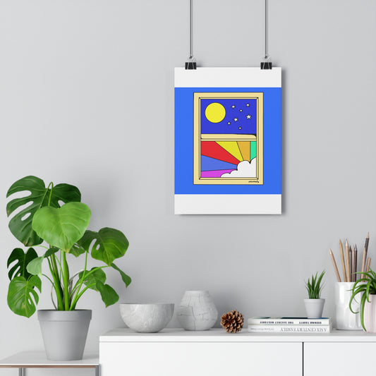 Rainbow Sky Window Giclée Art Print