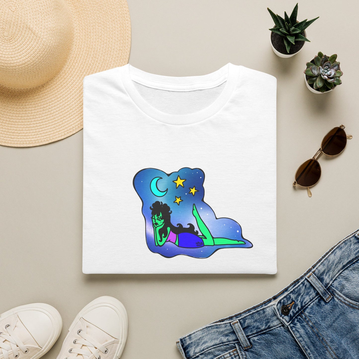Doodle Space Babe -  T-Shirt