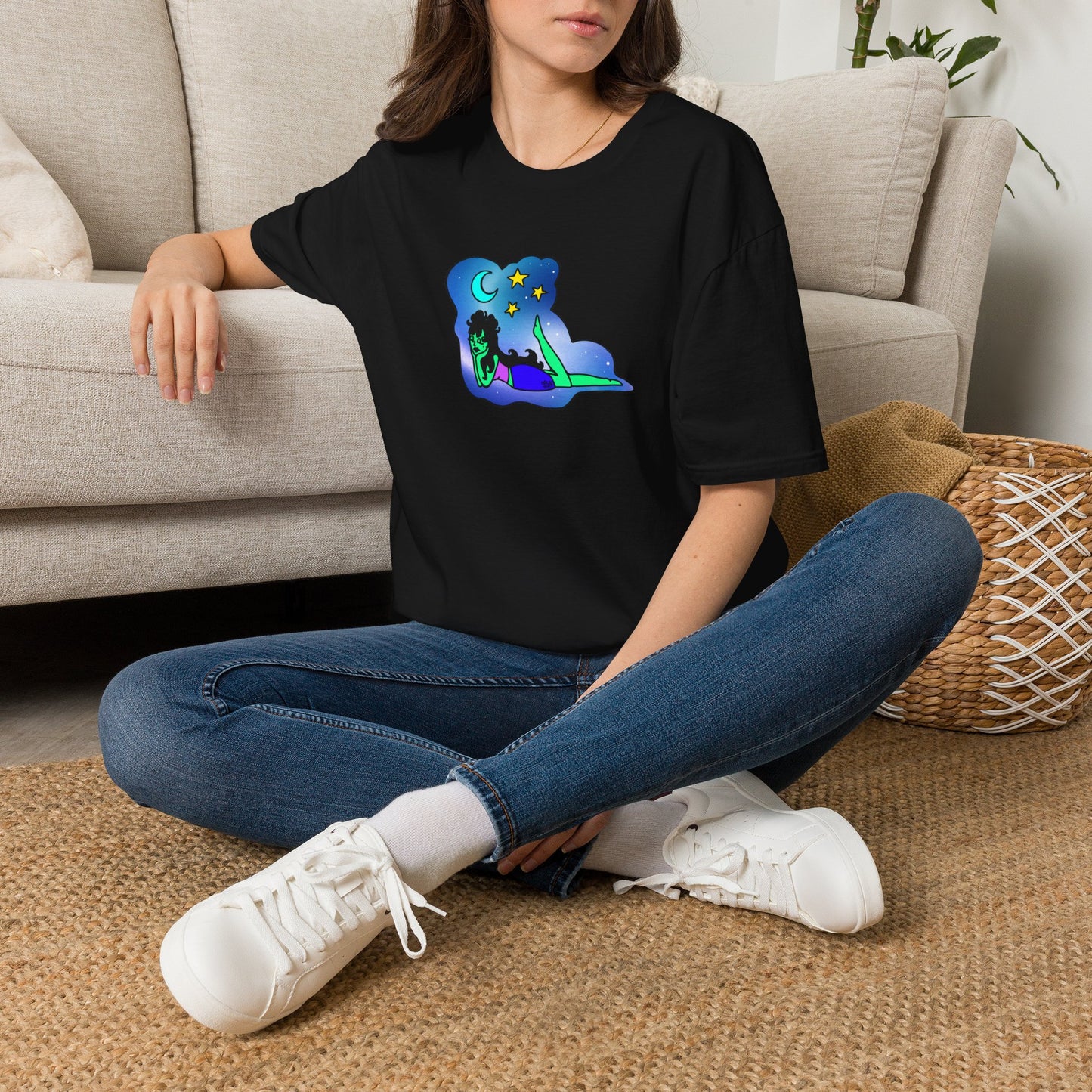 Doodle Space Babe -  T-Shirt
