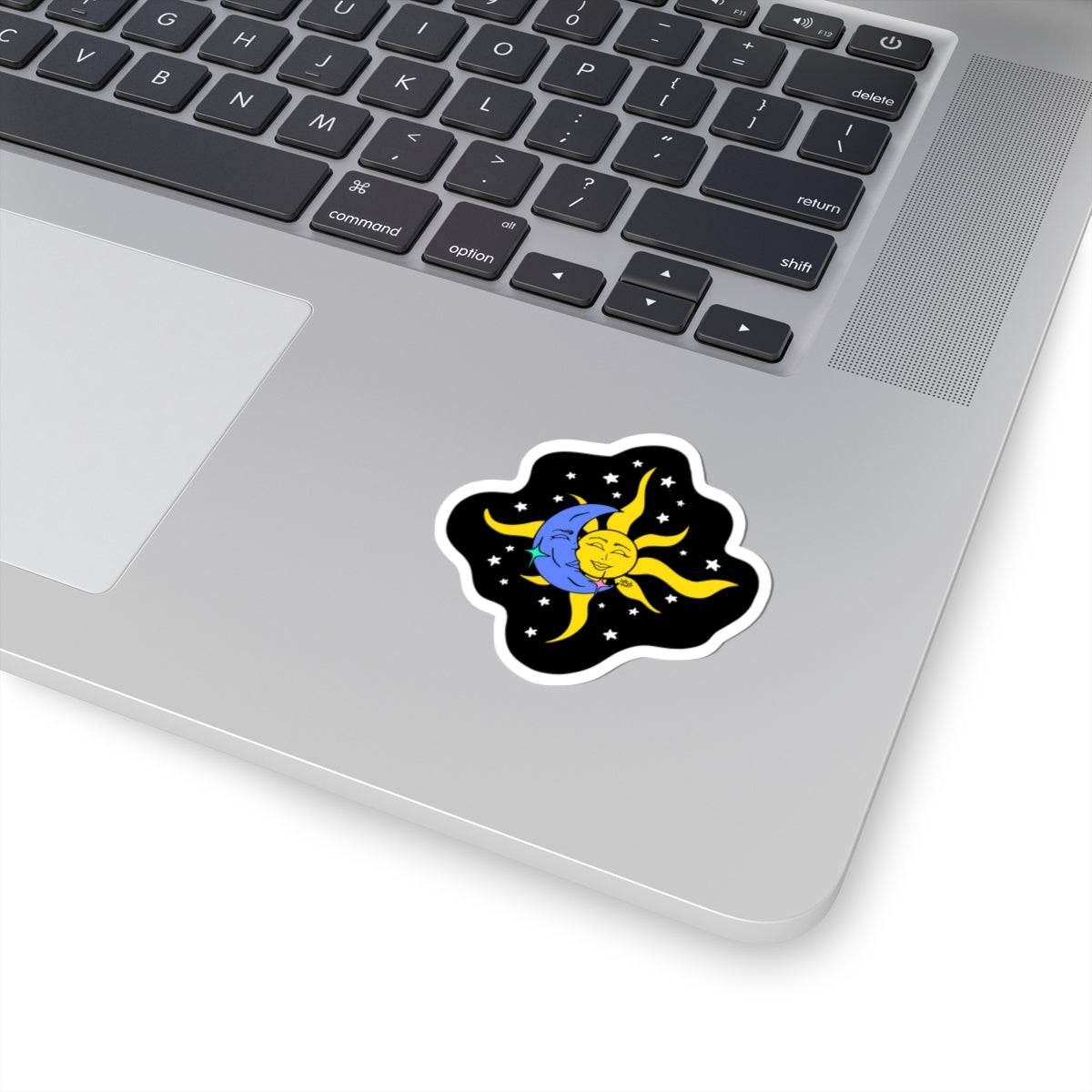 Celestial Black Sun & Moon Kiss-Cut Sticker