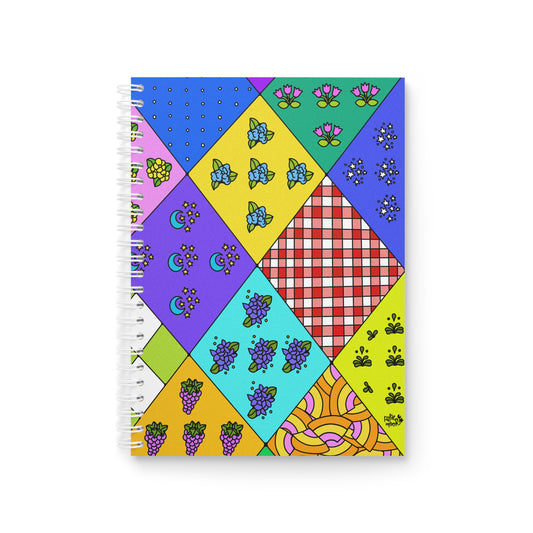 Quiltwork Patches - Spiral Notebook