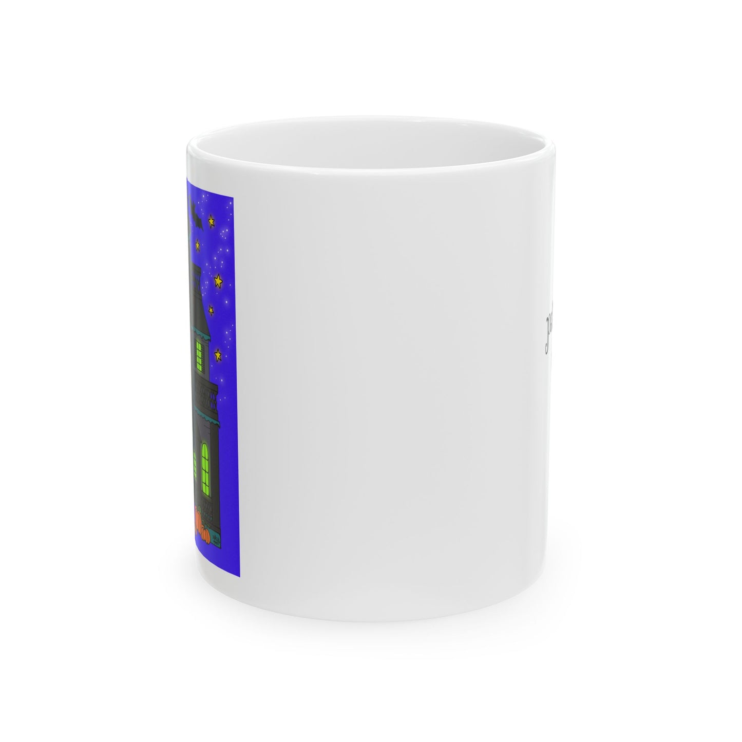 Spooky Neon House - Ceramic Mug