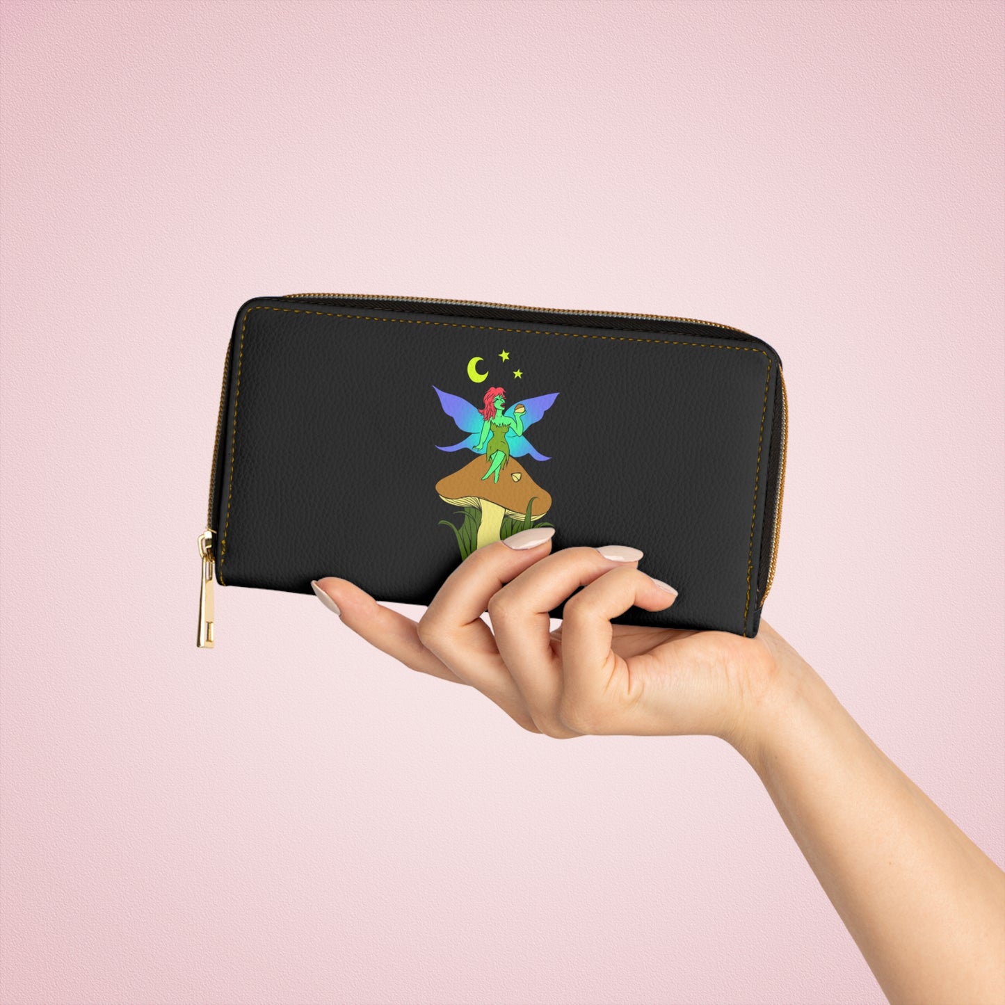 Snackin Fairy Mushroom - Zipper Wallet