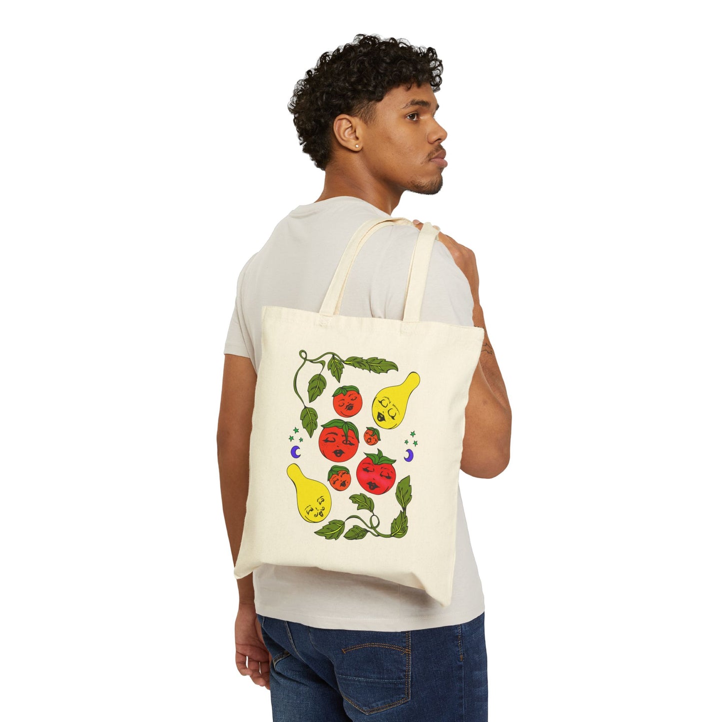 Cute Lil Tomatoes & Basil - Tote Bag