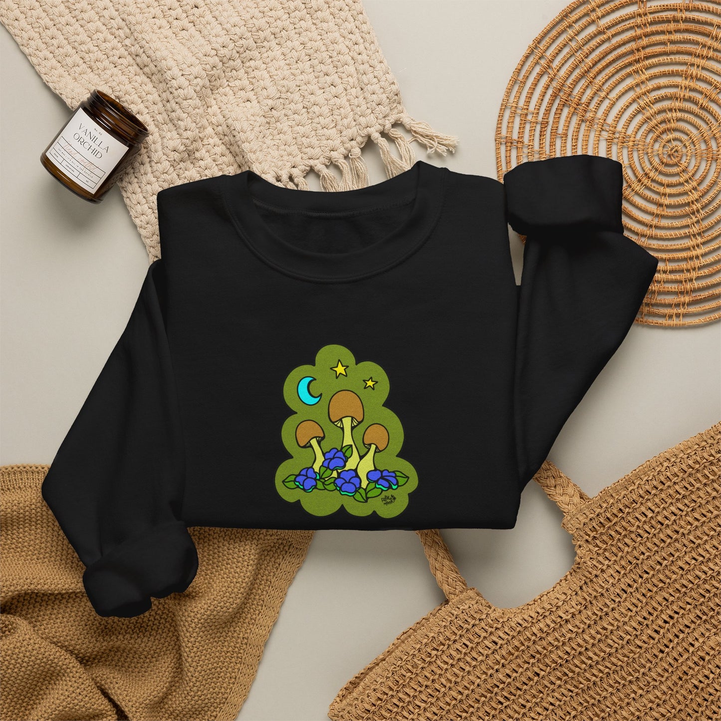 Lil Mushrooms & Flowers - Crewneck Sweater