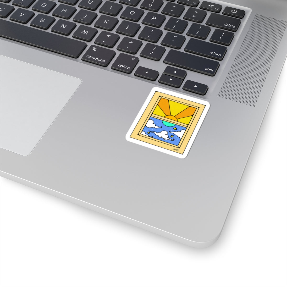 Retro Window Day and Night Sticker