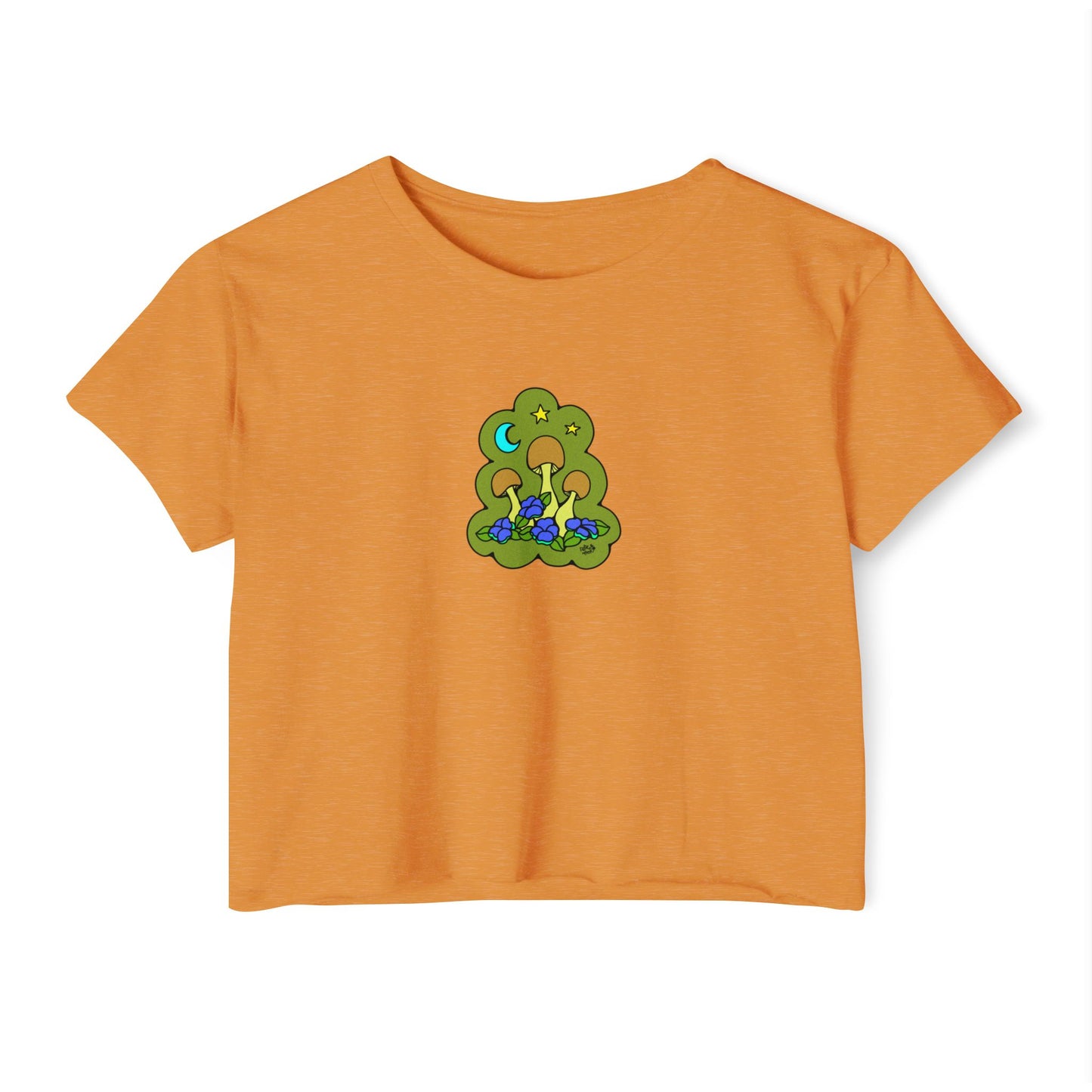 Lil Mushrooms & Flowers - Crop Top
