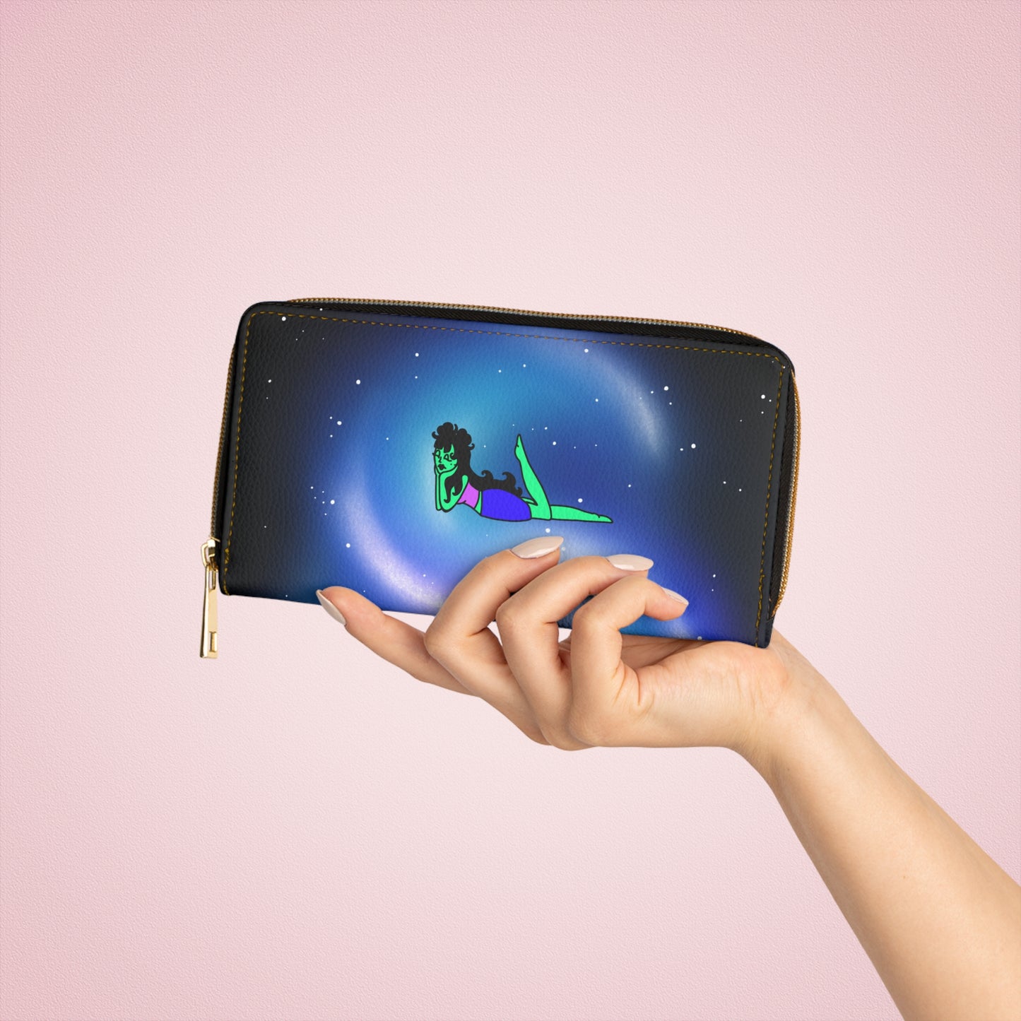 Dreamy Space Babe - Zipper Wallet