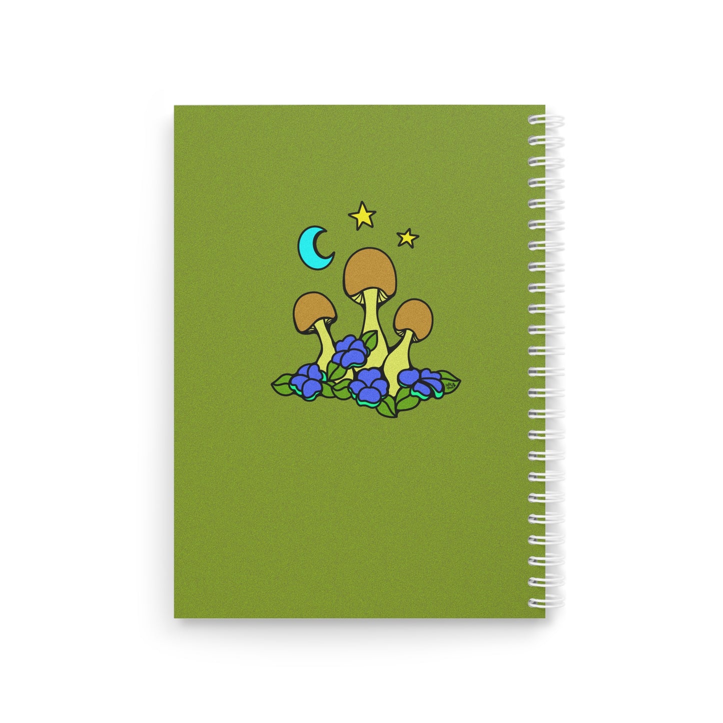 Lil Mushrooms & Flowers - Spiral Notebook