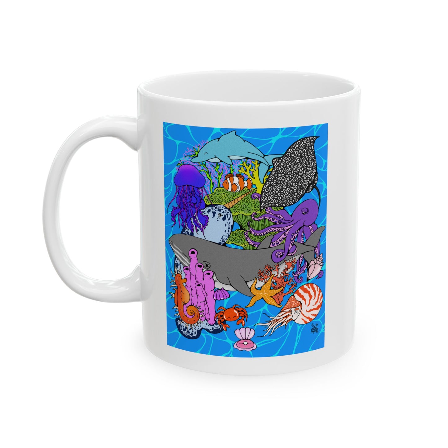 World Ocean Day - Background - Ceramic Mug