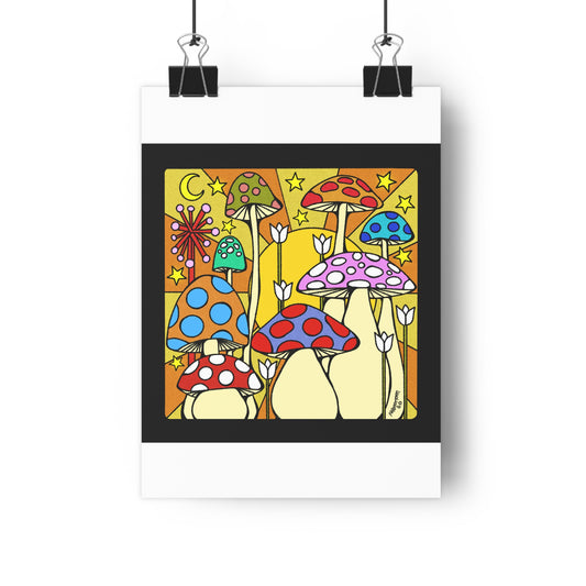 Golden Mushroom Afternoon Giclee Art Print