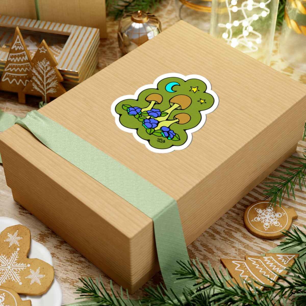 Lil Mushrooms & Flowers - Kiss-Cut Stickers