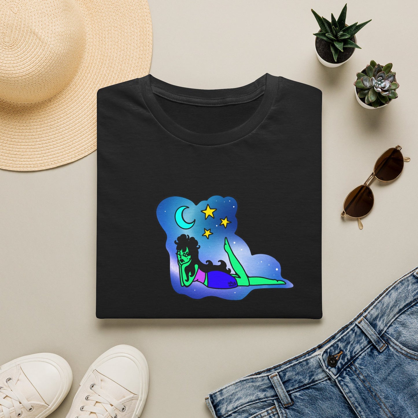 Doodle Space Babe -  T-Shirt